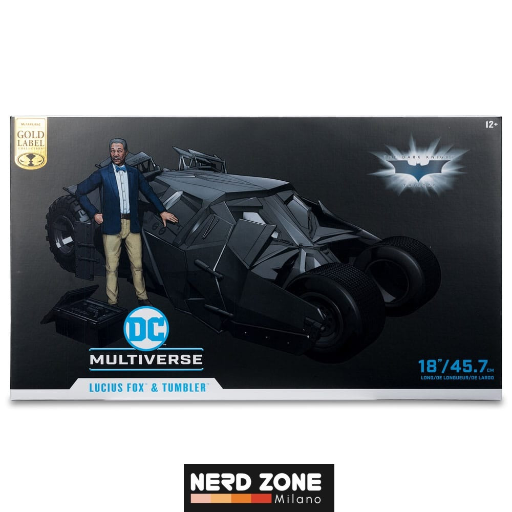 MCFARLANE - DC Multiverse Vehicle Tumbler with Lucuis Fox (The Dark Knight) (Gold Label)
