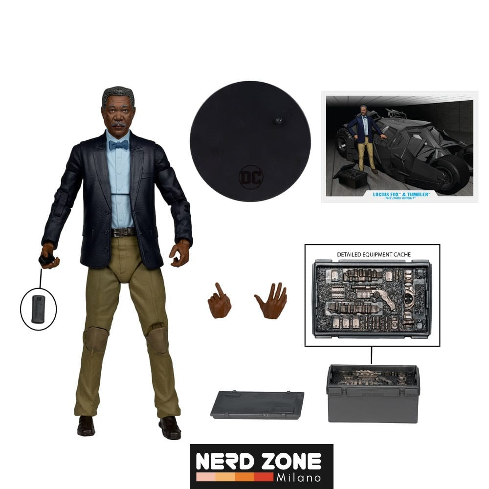 MCFARLANE - DC Multiverse Vehicle Tumbler with Lucuis Fox (The Dark Knight) (Gold Label)