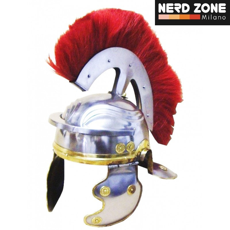 MEDIOEVO - Elmo Centurione con Cresta Rossa