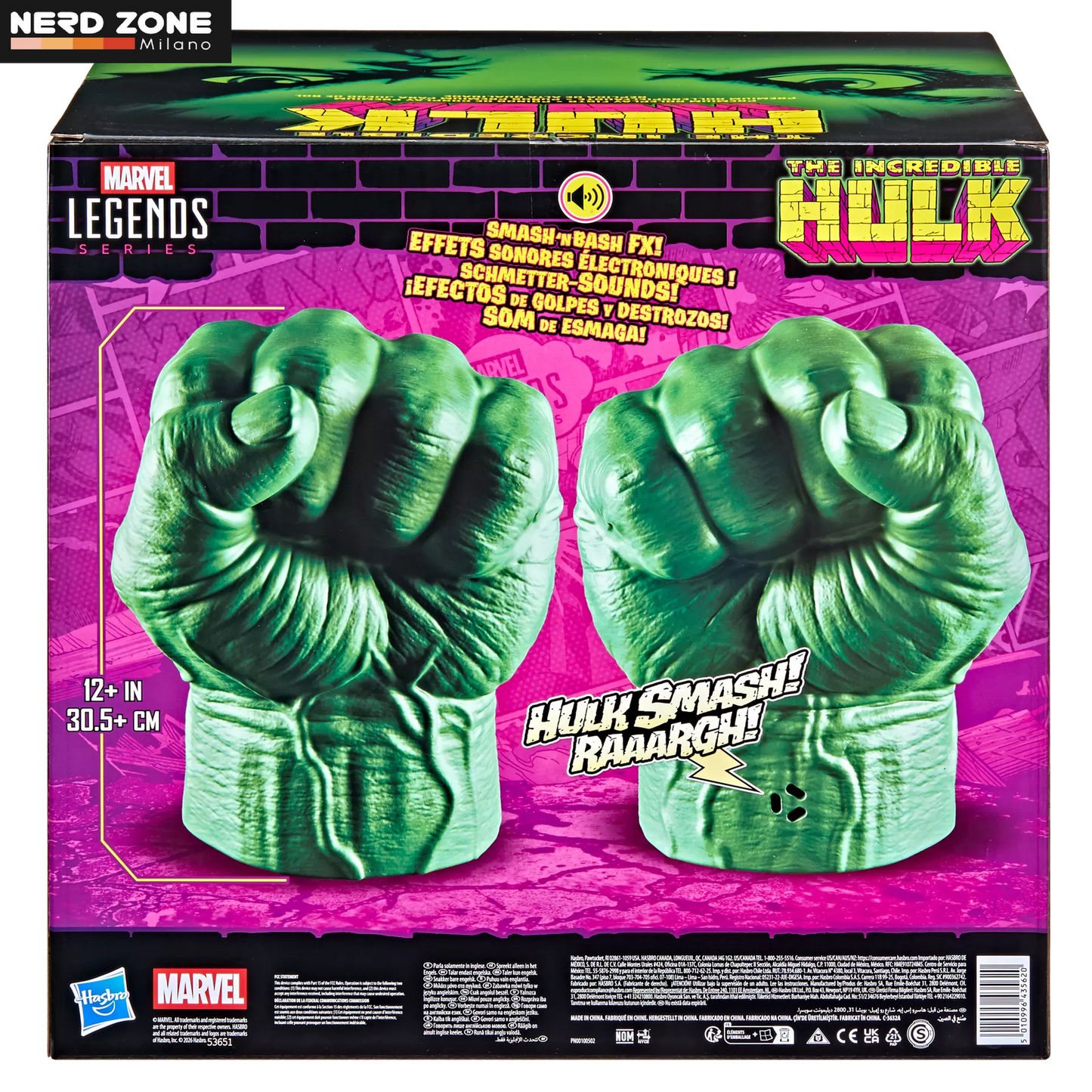 PRE ORDINE - HASBRO - Marvel Legends Incredible Hulk Electronic Fists