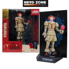 McFARLANE TOYS 2025 - Welcome To Derry - Movie Maniacs Pennywise Flashback Gold Label Posed Figure