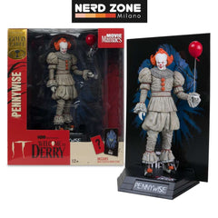McFARLANE TOYS 2025 - Welcome To Derry - Movie Maniacs Pennywise Gold Label Posed Figure