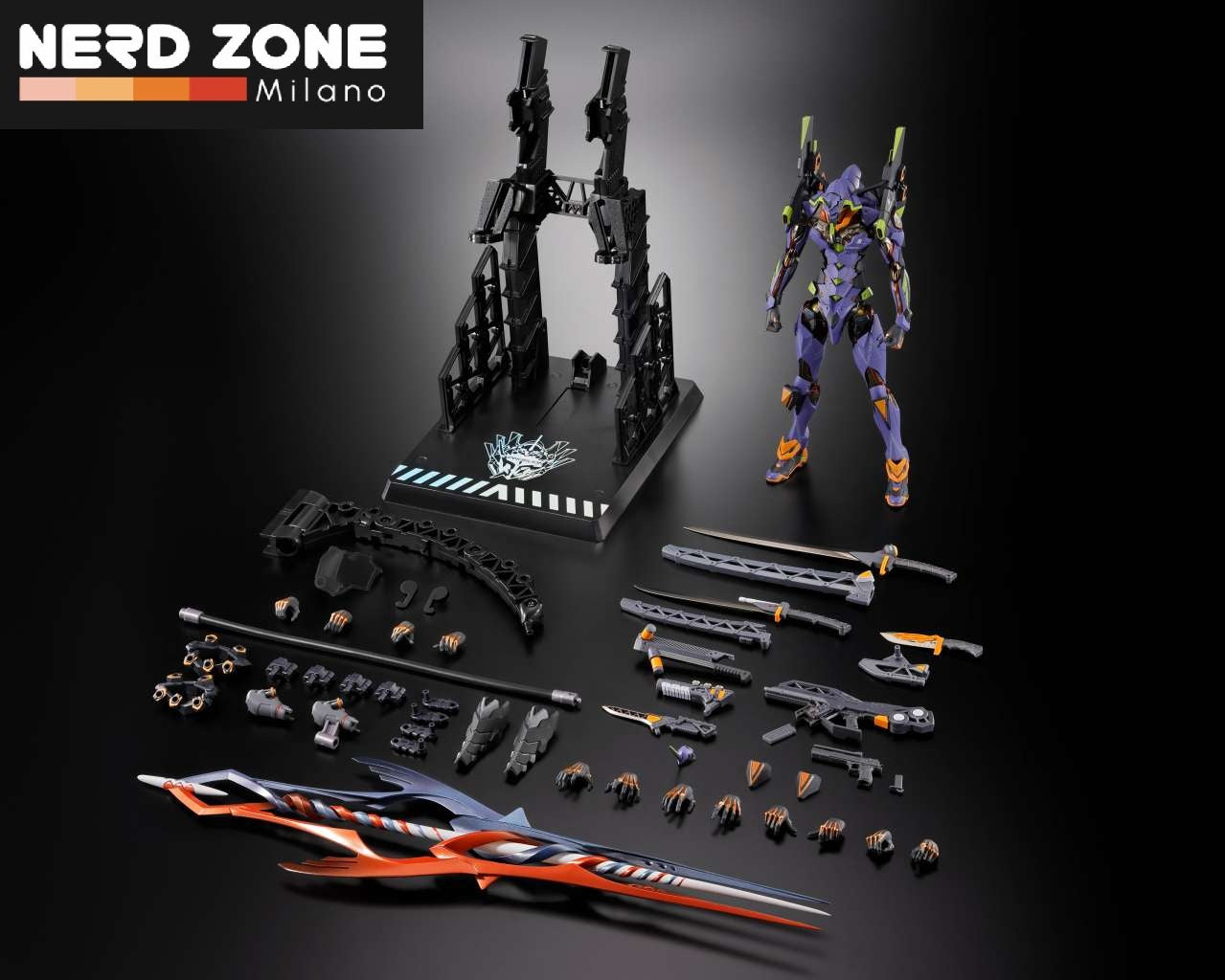 BANDAI METAL BUILD - Neon Genesis Evangelion Test Type-01 Metal Build 30th With The Spear Of Gaius