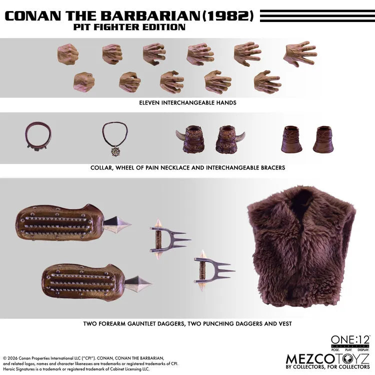 PRE ORDER - MEZCO - One 12 Collective Conan The Barbarian Pit Fighter Edition Action Figure
