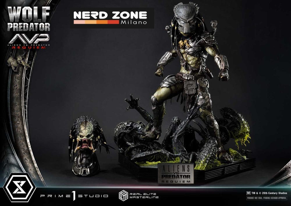 PRIME 1 STUDIO - Alien vs. Predator Real Elite Masterline Series Statue 1/3 Requiem Wolf Predator 95 cm