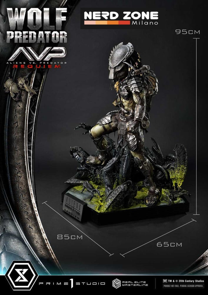 PRIME 1 STUDIO - Alien vs. Predator Real Elite Masterline Series Statue 1/3 Requiem Wolf Predator 95 cm