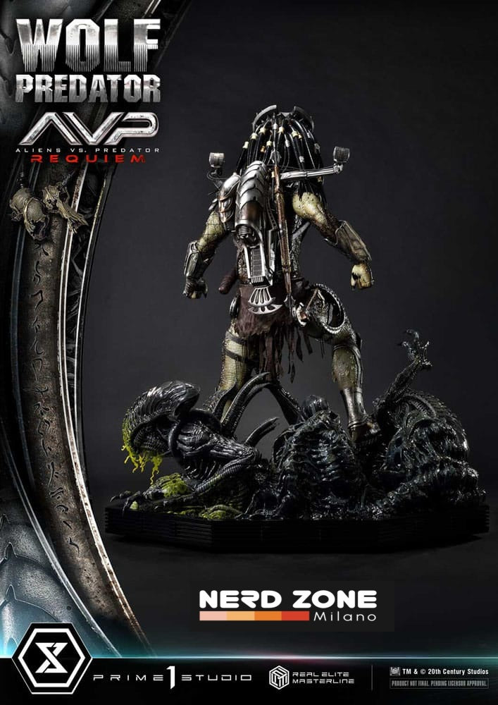 PRIME 1 STUDIO - Alien vs. Predator Real Elite Masterline Series Statue 1/3 Requiem Wolf Predator 95 cm