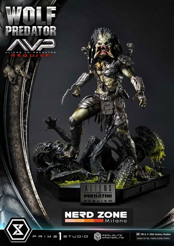 PRIME 1 STUDIO - Alien vs. Predator Real Elite Masterline Series Statue 1/3 Requiem Wolf Predator 95 cm
