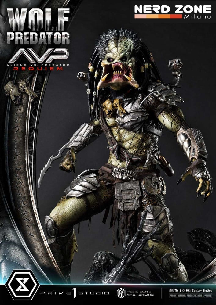PRIME 1 STUDIO - Alien vs. Predator Real Elite Masterline Series Statue 1/3 Requiem Wolf Predator 95 cm