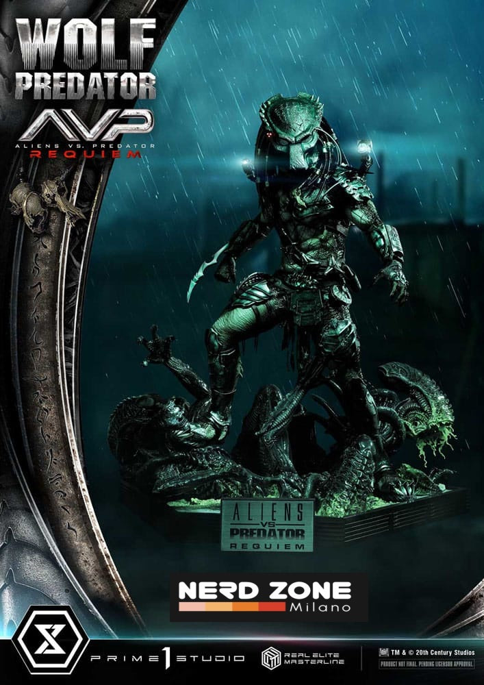 PRIME 1 STUDIO - Alien vs. Predator Real Elite Masterline Series Statue 1/3 Requiem Wolf Predator 95 cm