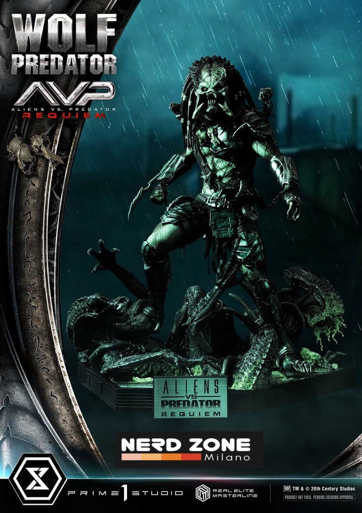 PRIME 1 STUDIO - Alien vs. Predator Real Elite Masterline Series Statue 1/3 Requiem Wolf Predator 95 cm