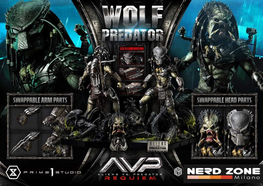 PRIME 1 STUDIO - Alien vs. Predator Real Elite Masterline Series Statue 1/3 Requiem Wolf Predator 95 cm