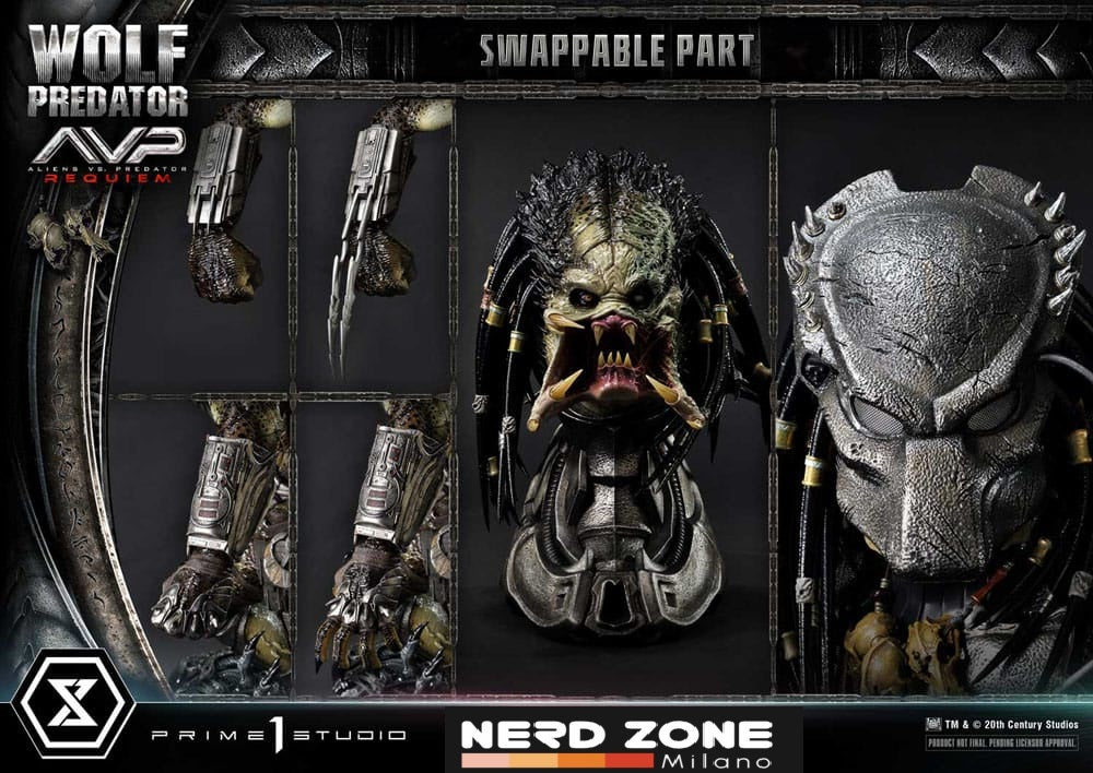 PRIME 1 STUDIO - Alien vs. Predator Real Elite Masterline Series Statue 1/3 Requiem Wolf Predator 95 cm