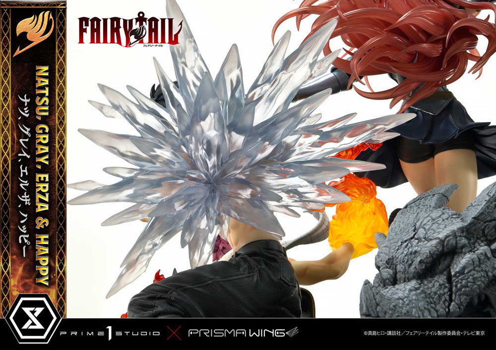 PRIME 1 STUDIO - Fairy Tail PVC Statue 1/6 Natsu, Gray, Erza, Happy DELUXE Version 57 cm