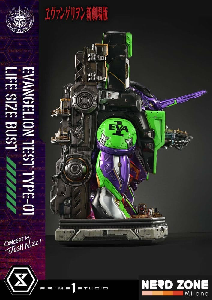 PRIME 1 STUDIO - Neon Genesis Evangelion Life Size Bust 1/1 Test Type-01 (Concept by Josh Nizzi) Bonus Ver. 86 cm