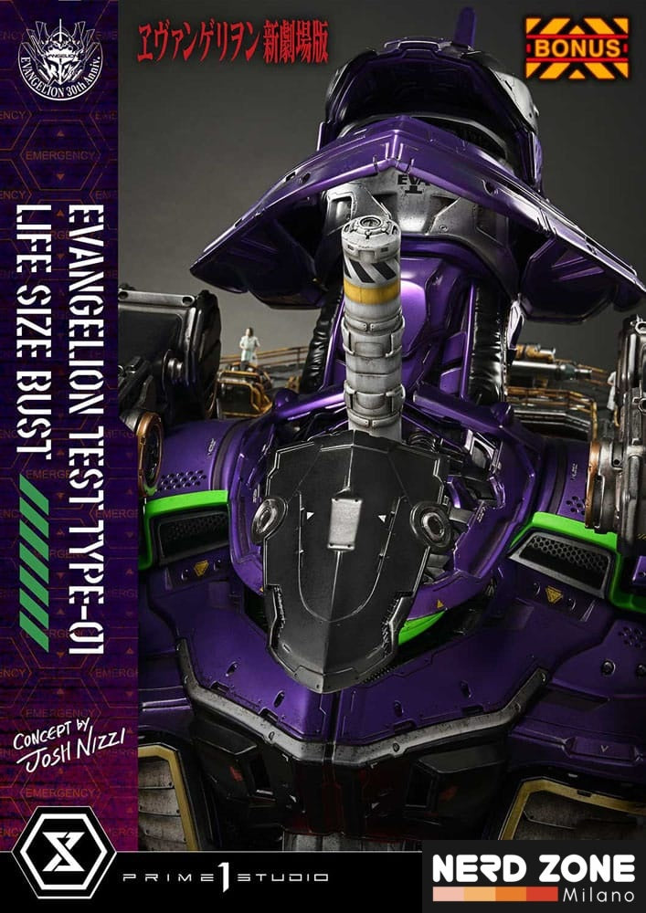 PRIME 1 STUDIO - Neon Genesis Evangelion Life Size Bust 1/1 Test Type-01 (Concept by Josh Nizzi) Bonus Ver. 86 cm