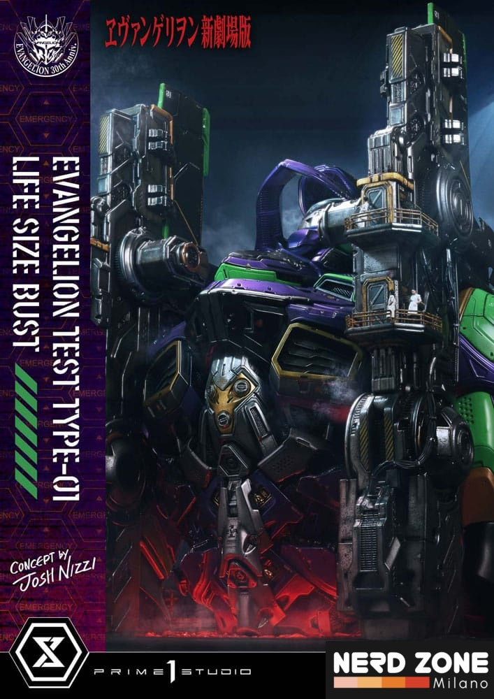 PRIME 1 STUDIO - Neon Genesis Evangelion Life Size Bust 1/1 Test Type-01 (Concept by Josh Nizzi) Bonus Ver. 86 cm