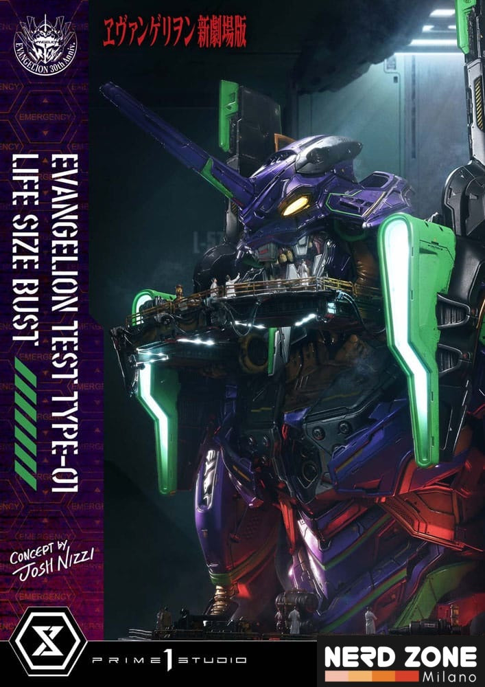 PRIME 1 STUDIO - Neon Genesis Evangelion Life Size Bust 1/1 Test Type-01 (Concept by Josh Nizzi) Bonus Ver. 86 cm