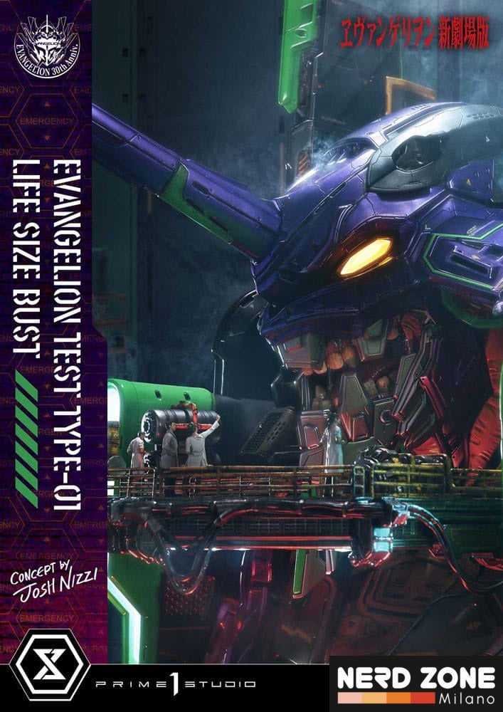 PRIME 1 STUDIO - Neon Genesis Evangelion Life Size Bust 1/1 Test Type-01 (Concept by Josh Nizzi) Bonus Ver. 86 cm