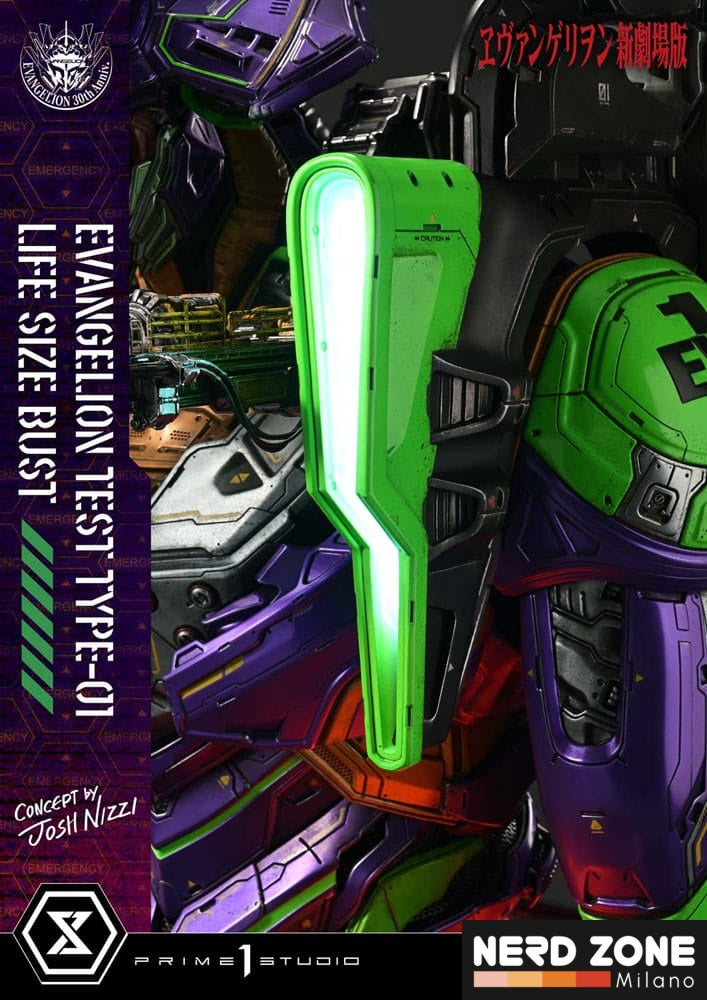 PRIME 1 STUDIO - Neon Genesis Evangelion Life Size Bust 1/1 Test Type-01 (Concept by Josh Nizzi) Bonus Ver. 86 cm