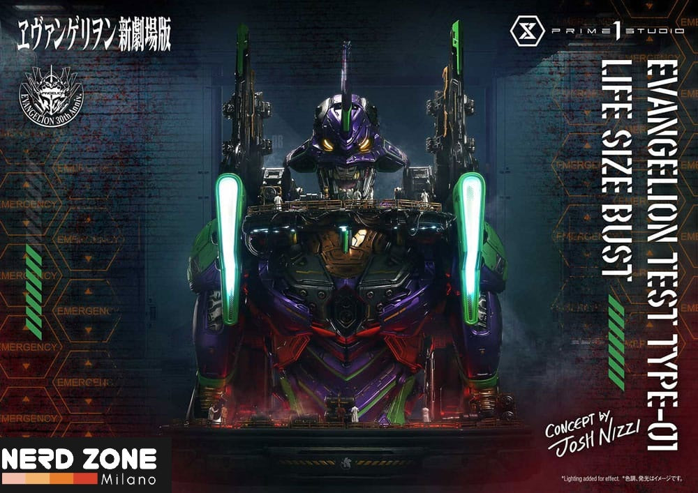 PRIME 1 STUDIO - Neon Genesis Evangelion Life Size Bust 1/1 Test Type-01 (Concept by Josh Nizzi) Bonus Ver. 86 cm