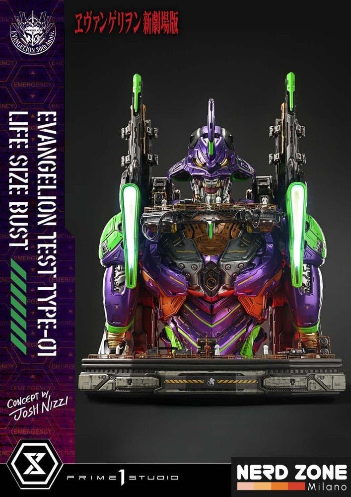 PRIME 1 STUDIO - Neon Genesis Evangelion Life Size Bust 1/1 Test Type-01 (Concept by Josh Nizzi) Bonus Ver. 86 cm
