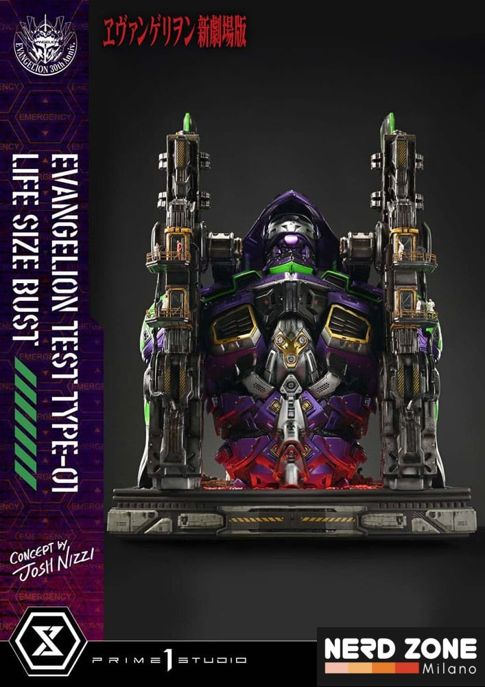 PRIME 1 STUDIO - Neon Genesis Evangelion Life Size Bust 1/1 Test Type-01 (Concept by Josh Nizzi) Bonus Ver. 86 cm