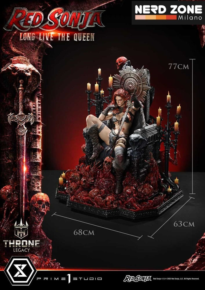 PRIME 1 STUDIO - Red Sonja Throne Legacy Collection Statue Statue 1/3 Red Sonja: Long Live the Queen 77 cm