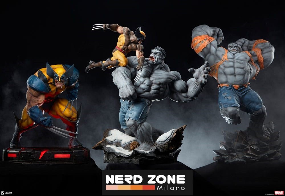 SIDESHOW - Marvel Statue Grey Hulk vs Wolverine 58 cm