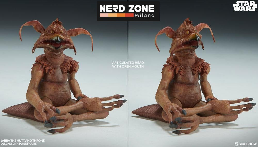 SIDESHOW - Star Wars Episode VI Action Figure 1/6 Jabba the Hutt & Throne Deluxe 34 cm