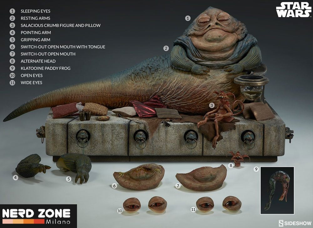 SIDESHOW - Star Wars Episode VI Action Figure 1/6 Jabba the Hutt & Throne Deluxe 34 cm