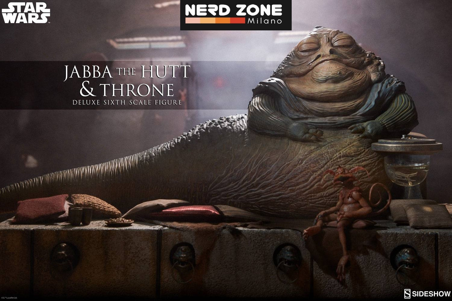 SIDESHOW - Star Wars Episode VI Action Figure 1/6 Jabba the Hutt & Throne Deluxe 34 cm