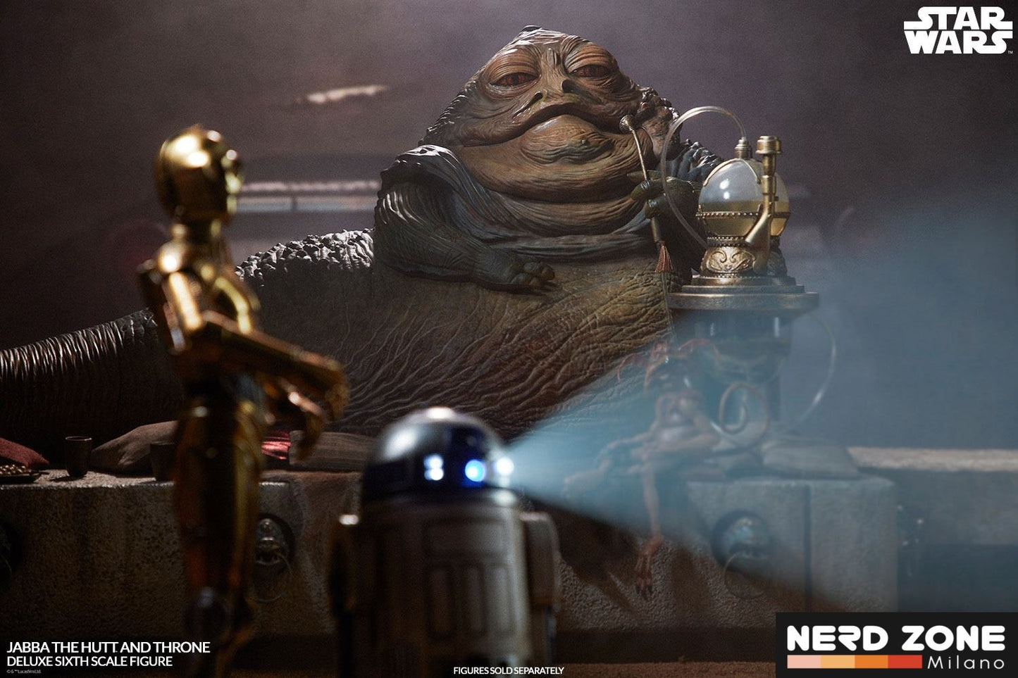 SIDESHOW - Star Wars Episode VI Action Figure 1/6 Jabba the Hutt & Throne Deluxe 34 cm