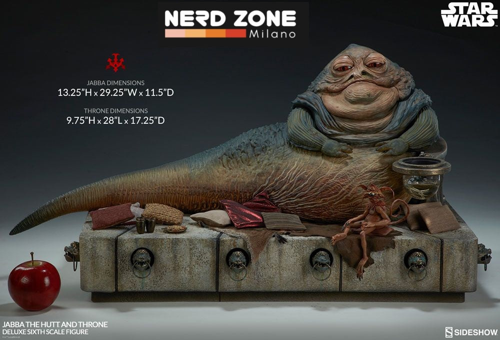 SIDESHOW - Star Wars Episode VI Action Figure 1/6 Jabba the Hutt & Throne Deluxe 34 cm