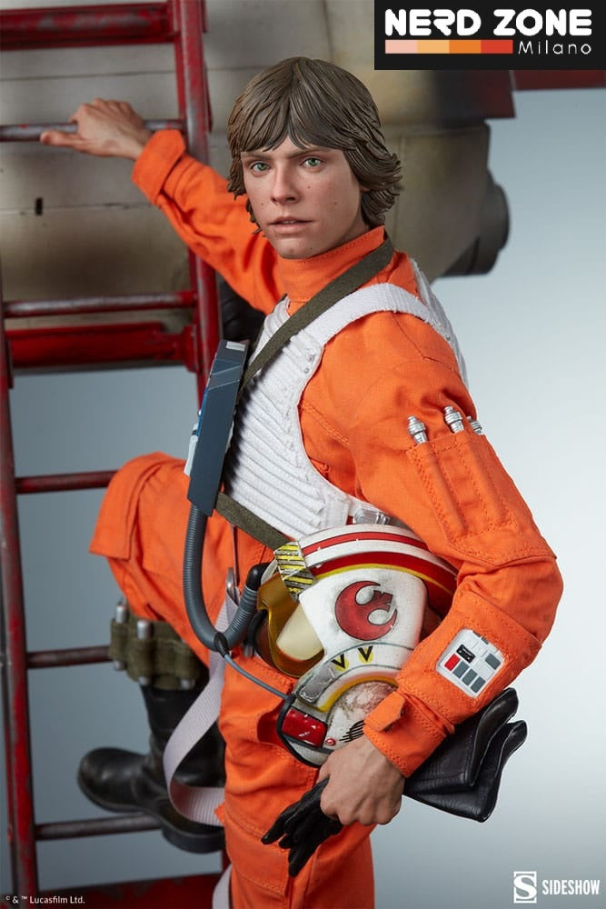SIDESHOW - Star Wars Premium Format Statue Luke Skywalker & X-Wing: Red Five, Standing By 76 cm