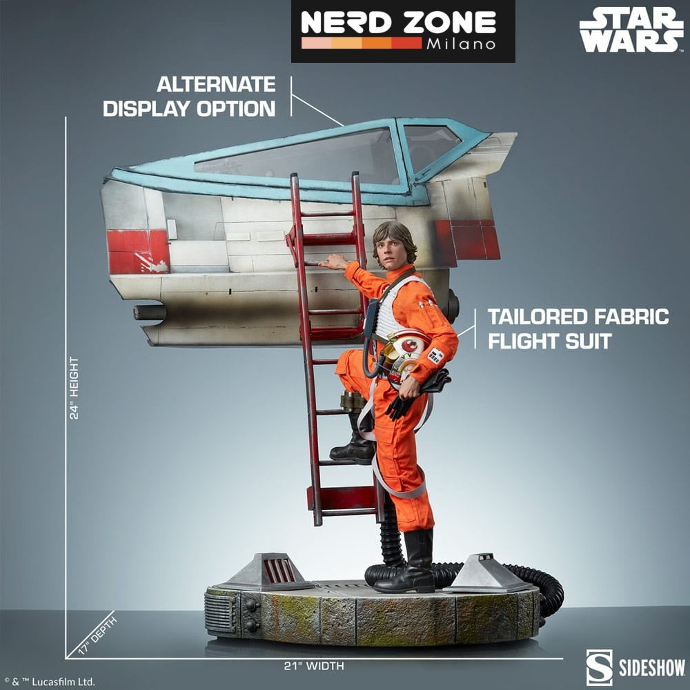 SIDESHOW - Star Wars Premium Format Statue Luke Skywalker & X-Wing: Red Five, Standing By 76 cm