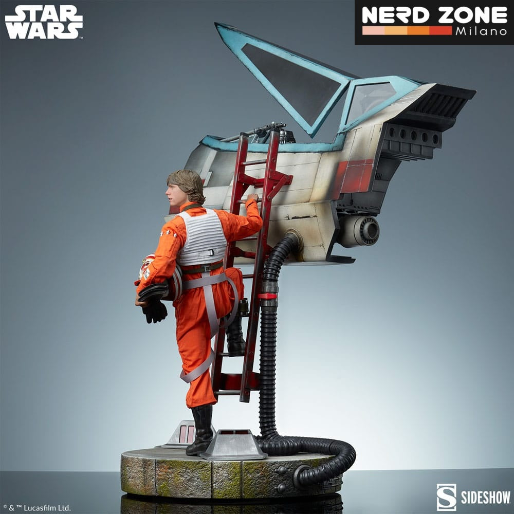 SIDESHOW - Star Wars Premium Format Statue Luke Skywalker & X-Wing: Red Five, Standing By 76 cm