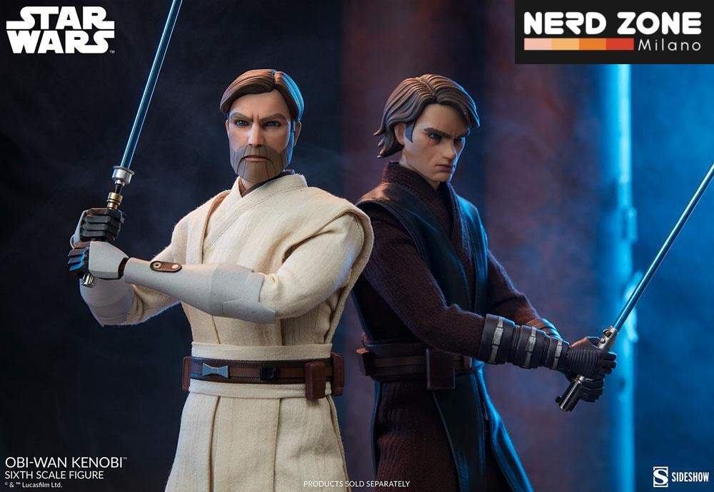 SIDESHOW - Star Wars The Clone Wars Action Figure 1/6 Obi-Wan Kenobi 30 cm