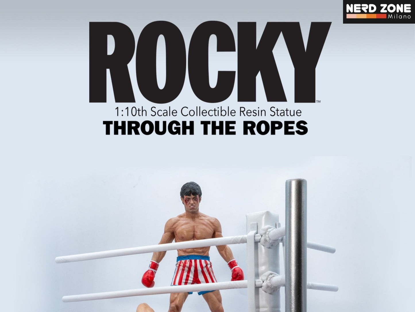 PRE ORDINE - SLY STALLONE SHOP - Rocky Over Drago Through The Ropes 1/10 Statue