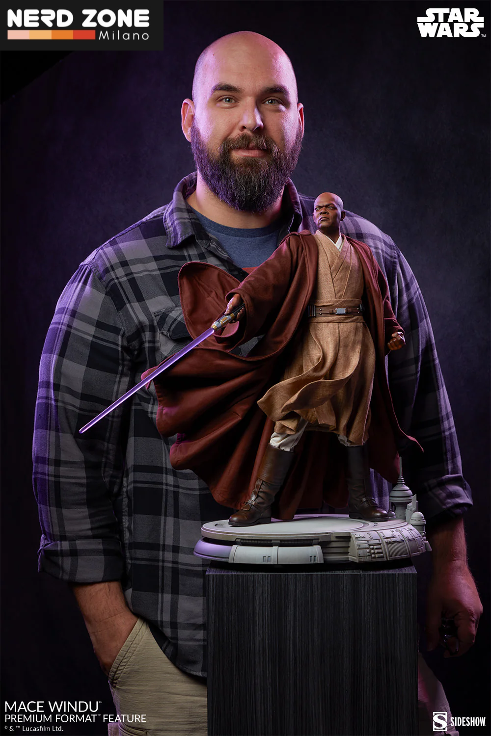 SIDESHOW – Star Wars: Revenge of the Sith – Mace Windu Premium 1:4 Scale Statue