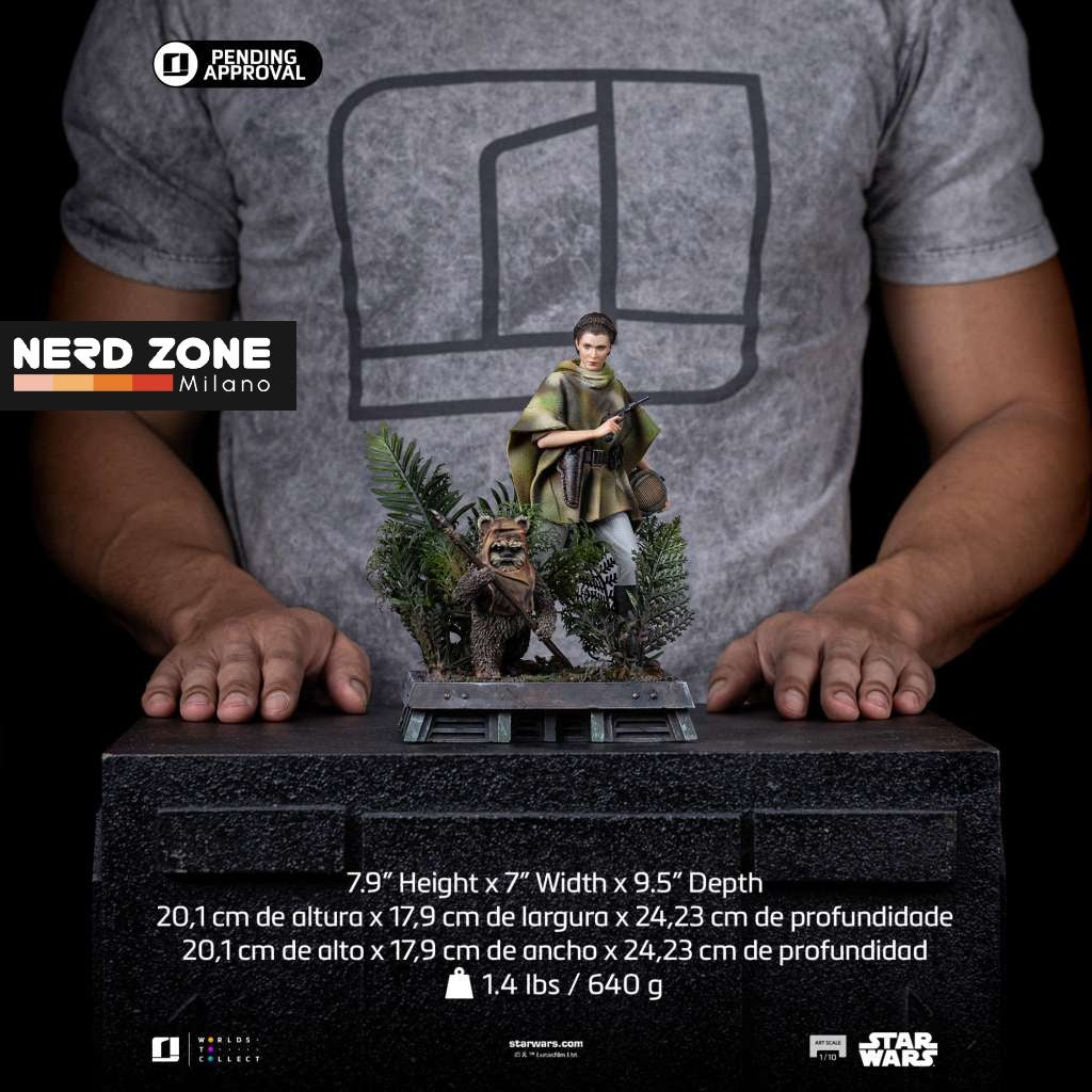 IRON STUDIOS - Star Wars Episode 6 Leia And Wicket 1/10 Statue