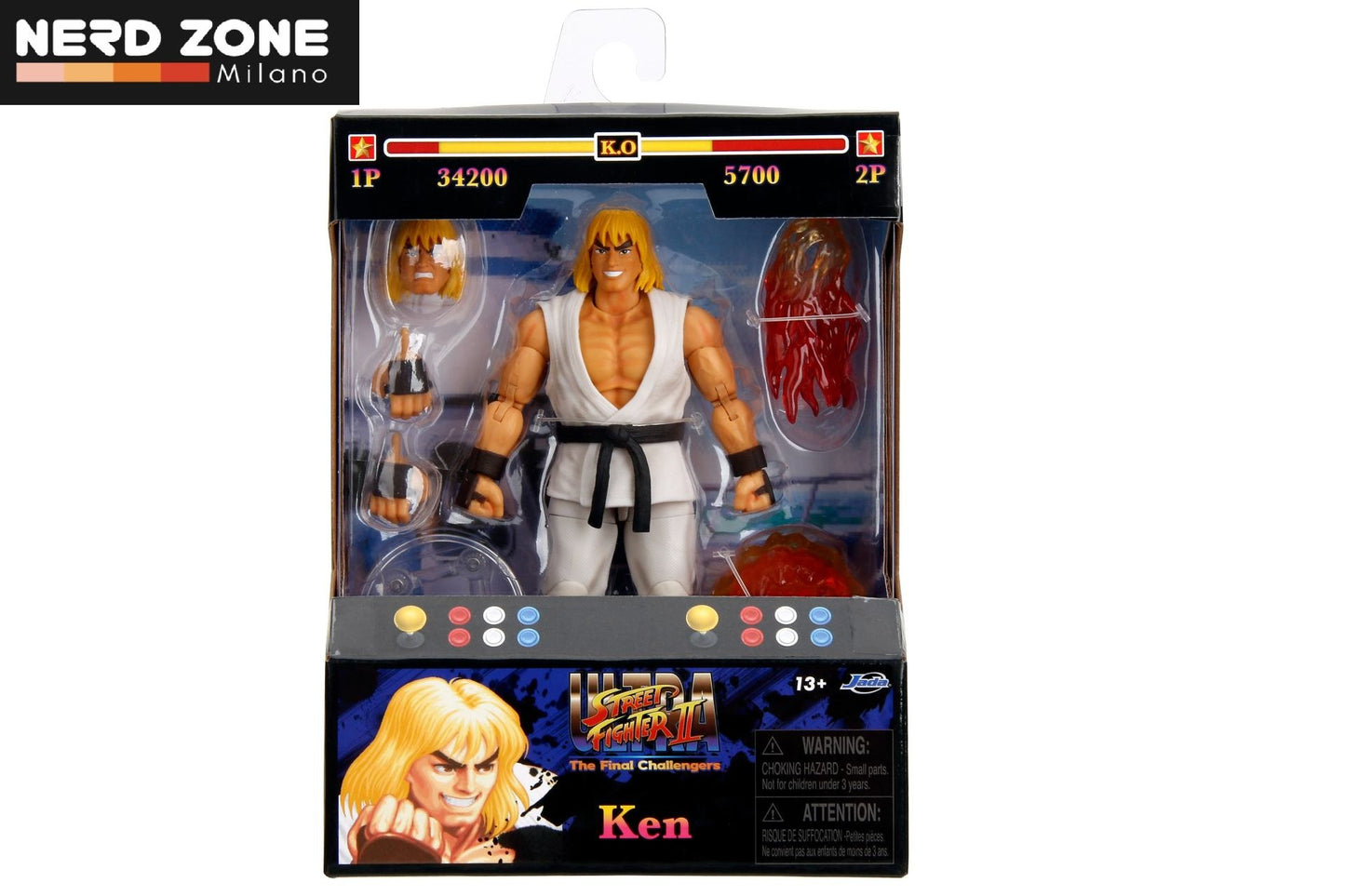 PRE ORDINE - JADA TOYS - Street Fighter 2 Ken Player 2 White Version 1/12 Action Figure
