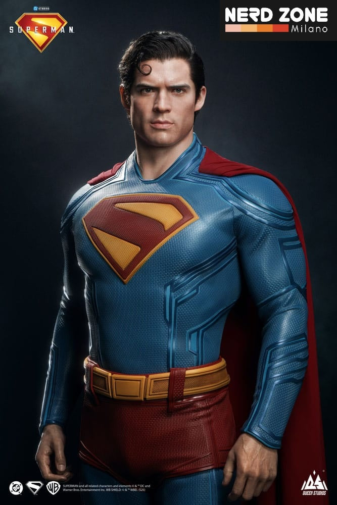 QUEEN STUDIOS - Superman 2025 Life-Size Statue Superman 208 cm Statui 1/1 a grandezza naturale DC Comics