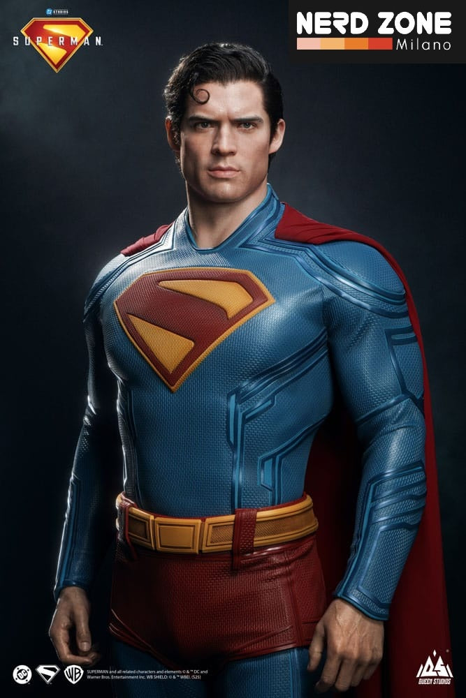 QUEEN STUDIOS - Superman 2025 Life-Size Statue Superman 208 cm Statui 1/1 a grandezza naturale DC Comics