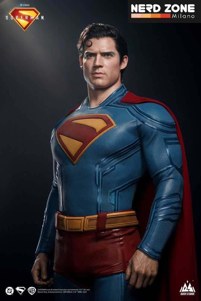 QUEEN STUDIOS - Superman 2025 Life-Size Statue Superman 208 cm Statui 1/1 a grandezza naturale DC Comics