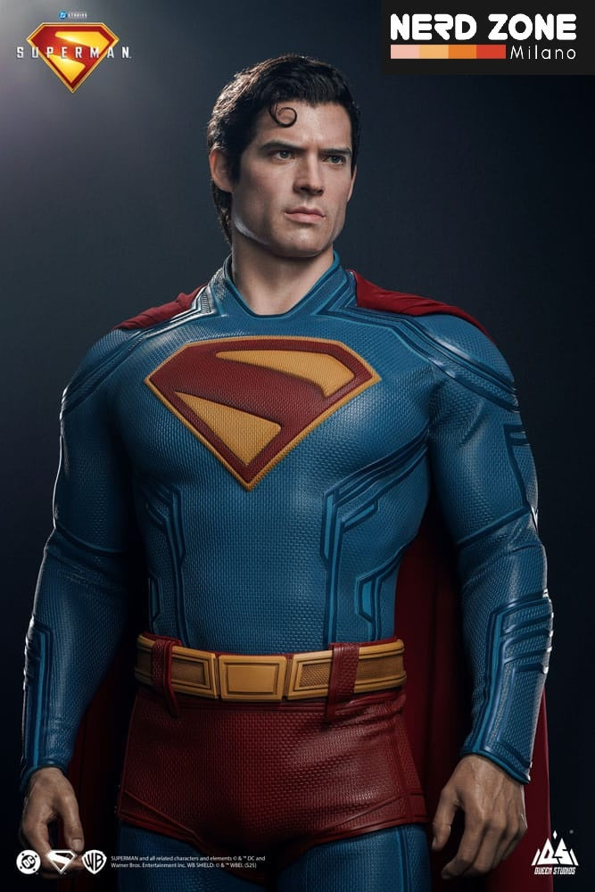 QUEEN STUDIOS - Superman 2025 Life-Size Statue Superman 208 cm Statui 1/1 a grandezza naturale DC Comics