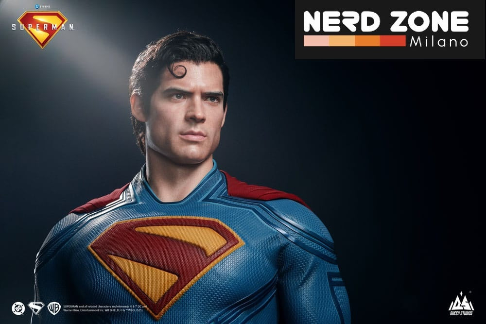 QUEEN STUDIOS - Superman 2025 Life-Size Statue Superman 208 cm Statui 1/1 a grandezza naturale DC Comics