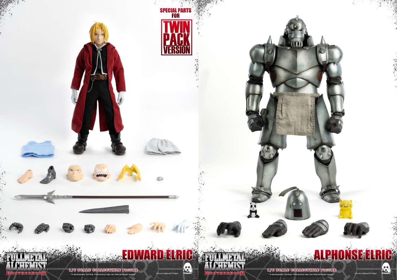 THREEZERO - FULLMETAL ALCHEMIST: Brotherhood - Edward + Alphonse twin-pack 1/6 Action Figure