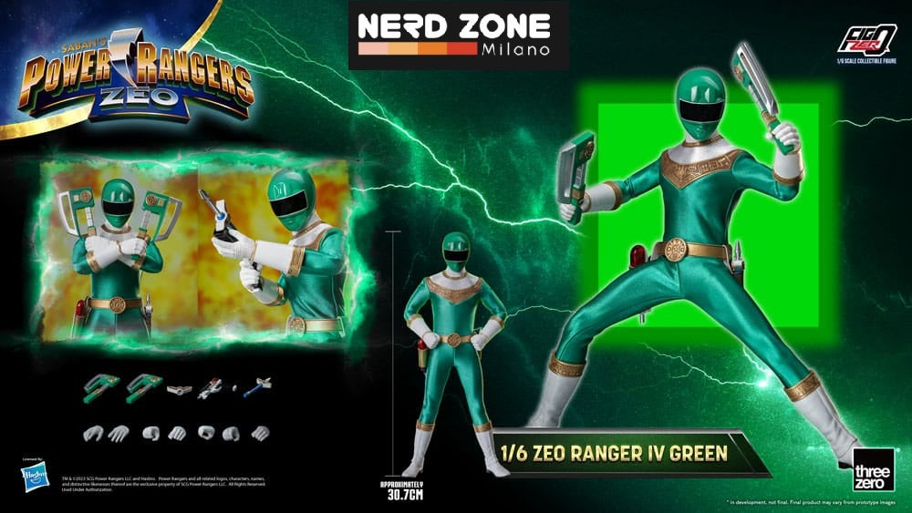 THREEZERO - Power Rangers Zeo FigZero Action Figure 1/6 Ranger IV Green 30 cm