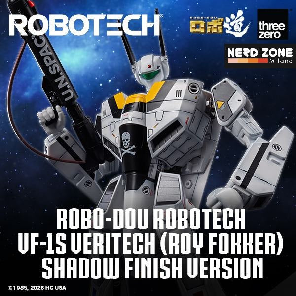 PRE ORDINE THREEZERO - Robotech Robo-dou Vf-1s Veritech (Roy Fokker) Shadow Finish Version Figure